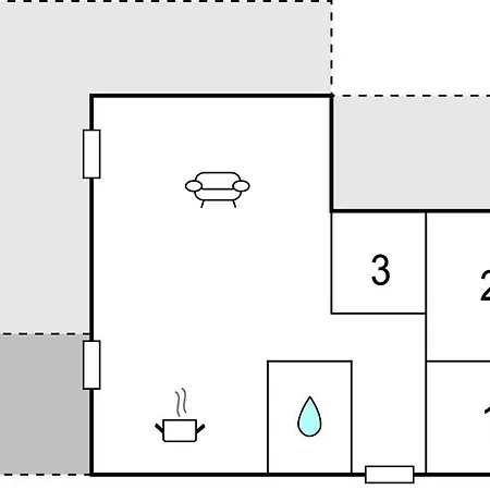 度假居 Three-bedroom Vaeggerlose With A Fireplace 08